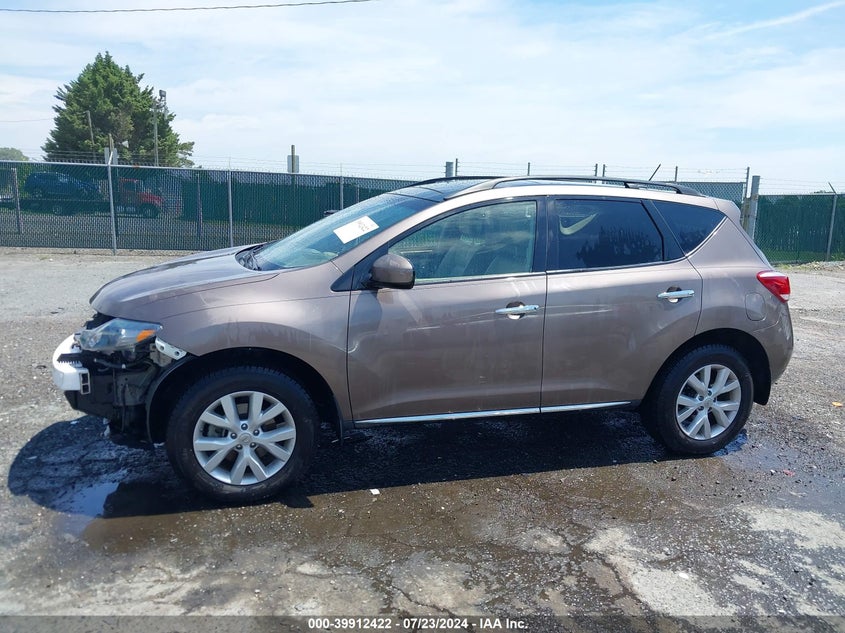 2012 Nissan Murano Sl VIN: JN8AZ1MW5CW229214 Lot: 39912422