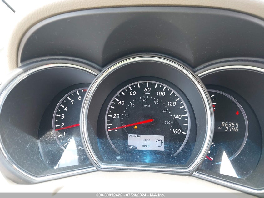 2012 Nissan Murano Sl VIN: JN8AZ1MW5CW229214 Lot: 39912422