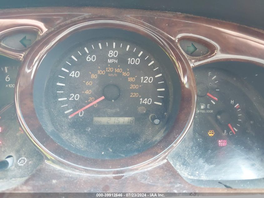 2001 Toyota Highlander V6 VIN: JTEHF21A31002H294 Lot: 39912646