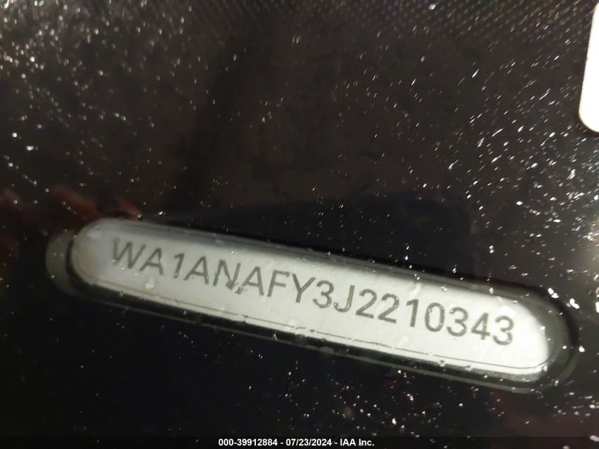 2018 Audi Q5 Premium VIN: WA1ANAFY3J2210343 Lot: 39912884