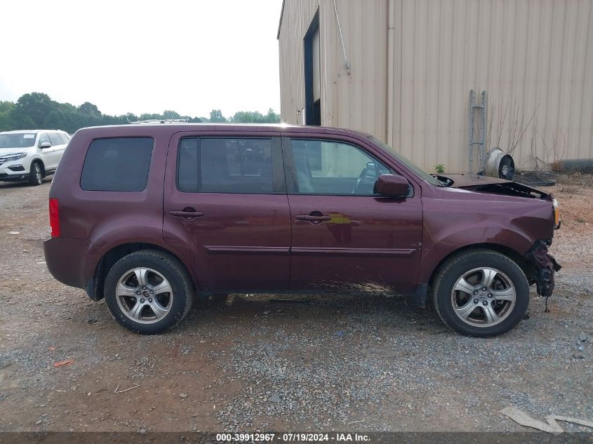 2014 Honda Pilot Exl VIN: 5FNYF4H58EB023950 Lot: 39912967