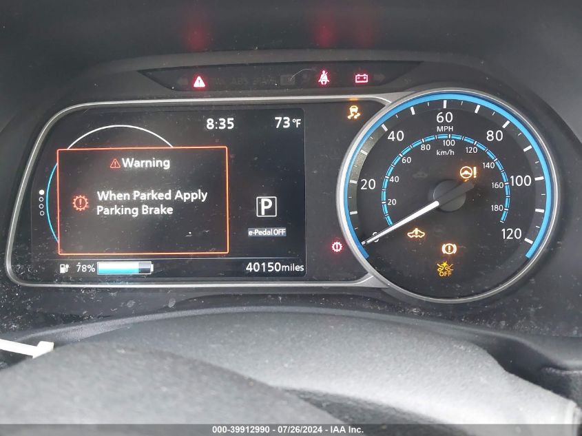 2018 Nissan Leaf Sv VIN: 1N4AZ1CP3JC309329 Lot: 39912990