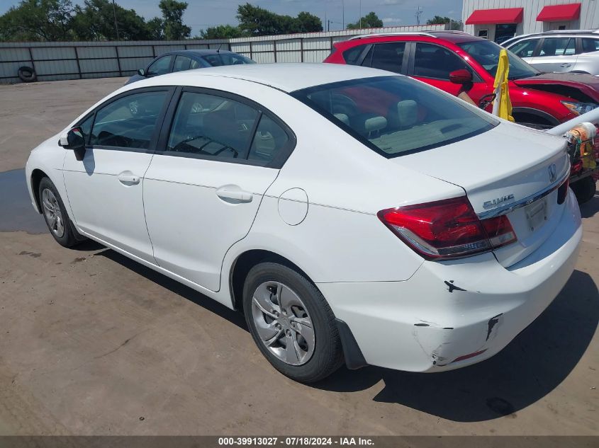 2014 Honda Civic Lx VIN: 19XFB2F56EE063525 Lot: 39913027