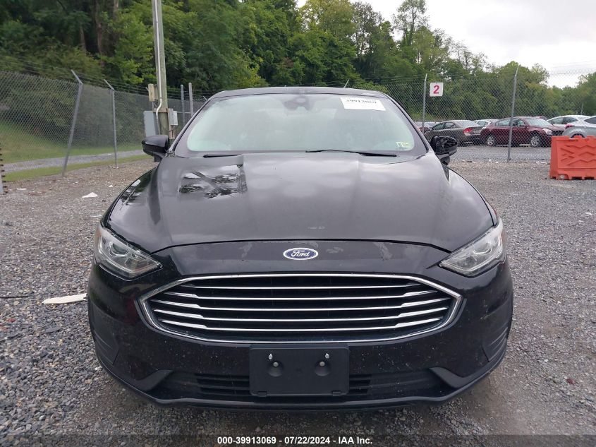 2019 Ford Fusion Se VIN: 3FA6P0HD2KR261880 Lot: 39913069