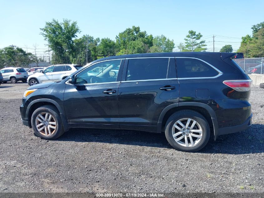 2015 Toyota Highlander Le/Le Plus VIN: 5TDBKRFH8FS194044 Lot: 39913070