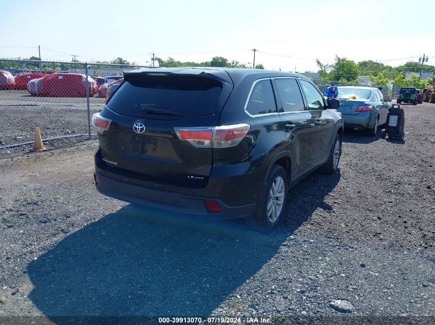 2015 Toyota Highlander Le/Le Plus VIN: 5TDBKRFH8FS194044 Lot: 39913070