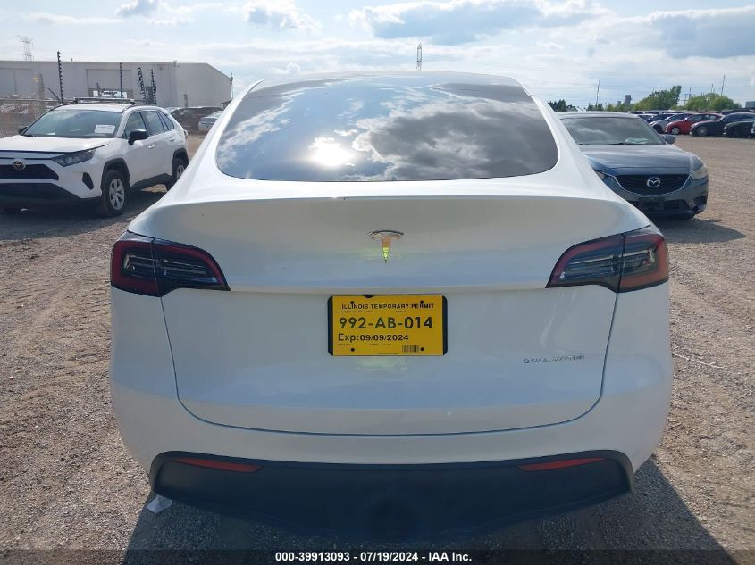 2024 Tesla Model Y Long Range Dual Motor All-Wheel Drive VIN: 7SAYGDEEXRA291308 Lot: 39913093