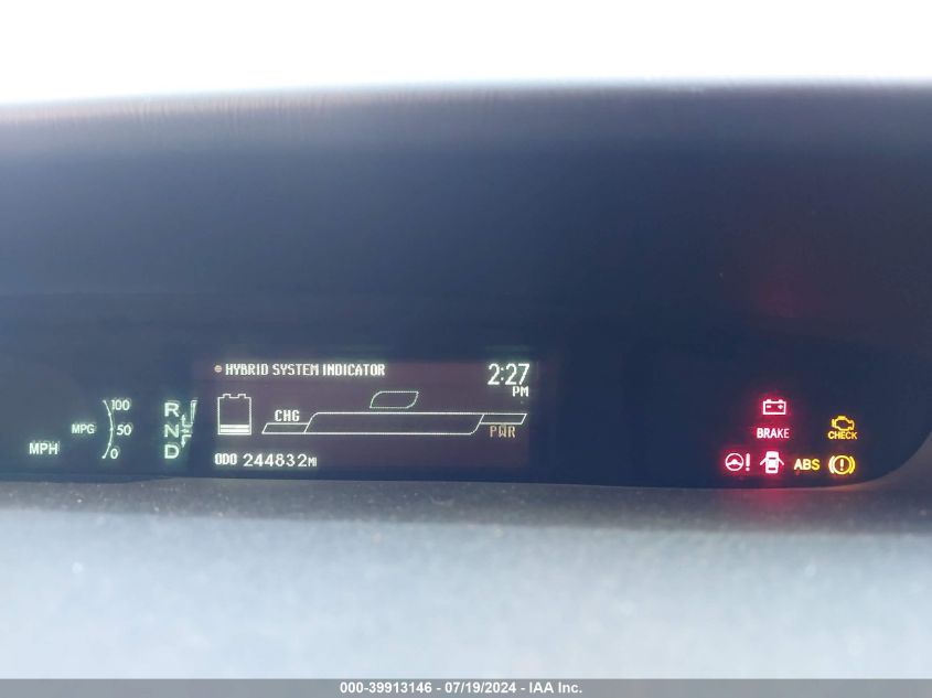 2011 Toyota Prius Two VIN: JTDKN3DU5B1456422 Lot: 39913146