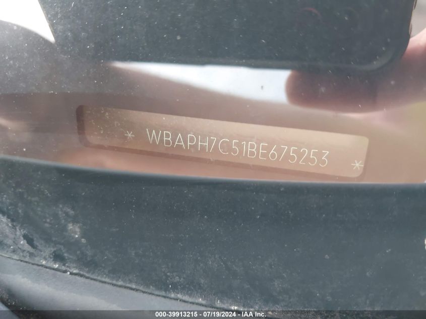 2011 BMW 328I I VIN: WBAPH7C51BE675253 Lot: 39913215