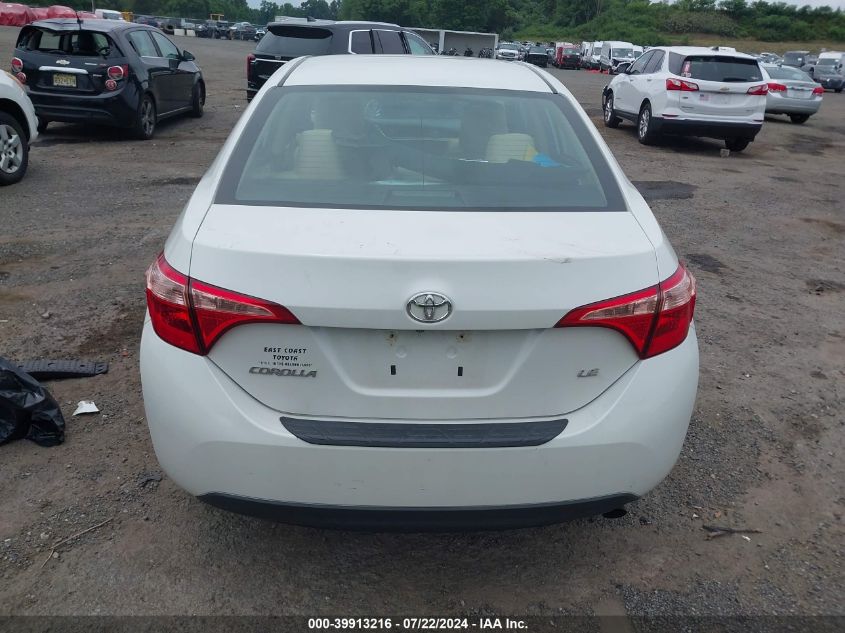 2018 Toyota Corolla Le VIN: 5YFBURHE4JP807954 Lot: 39913216