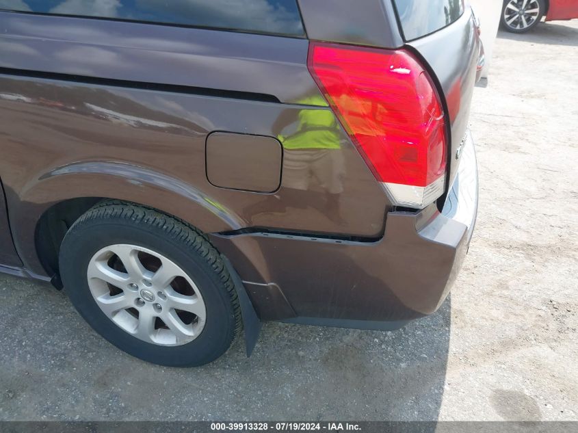 2007 Nissan Quest 3.5 Se VIN: 5N1BV28U87N122823 Lot: 39913328