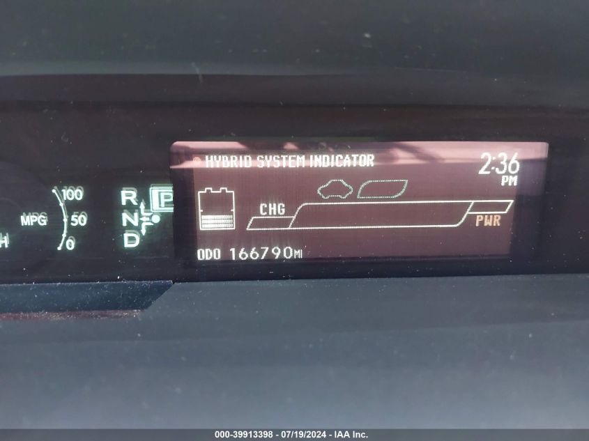 2012 Toyota Prius Two VIN: JTDKN3DU5C5463946 Lot: 39913398