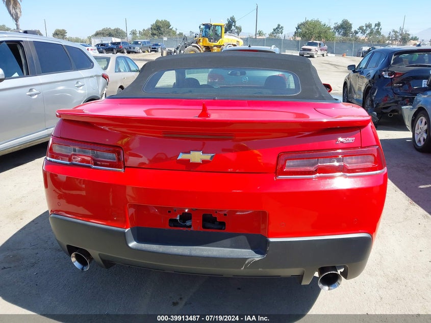 2015 Chevrolet Camaro Lt VIN: 2G1FD3D33F9265586 Lot: 39913487