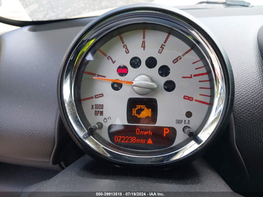 2012 Mini Cooper S Countryman VIN: WMWZC3C58CWL84437 Lot: 39913518