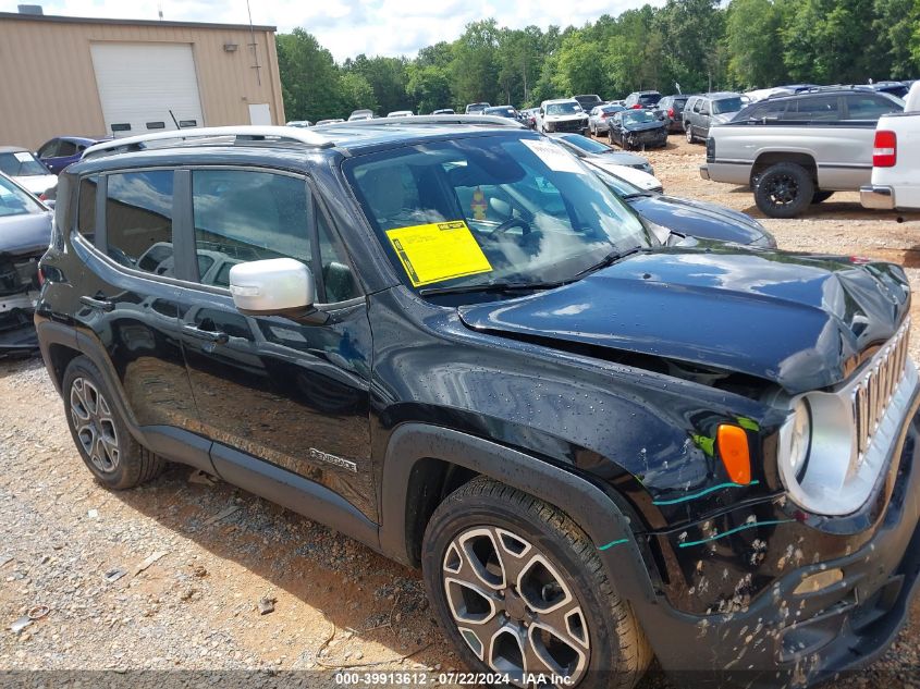 2017 Jeep Renegade Limited Fwd VIN: ZACCJADB6HPF08491 Lot: 39913612