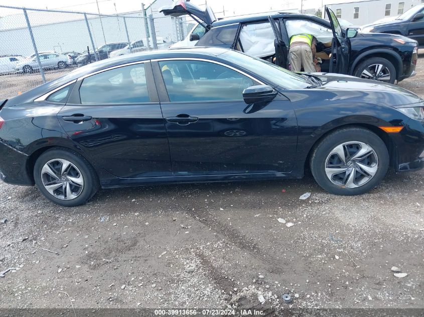 2020 Honda Civic Lx VIN: 19XFC2F6XLE029722 Lot: 39913656