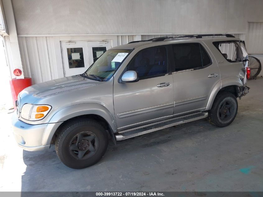2002 Toyota Sequoia Sr5 VIN: 5TDZT34A02S070083 Lot: 39913722