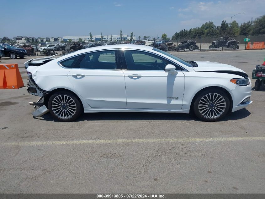 2018 Ford Fusion Hybrid Titanium VIN: 3FA6P0RU8JR205939 Lot: 39913805