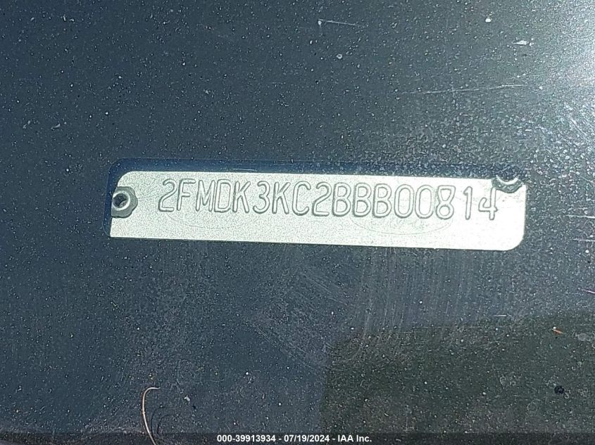 2011 Ford Edge Limited VIN: 2FMDK3KC2BBB00814 Lot: 39913934