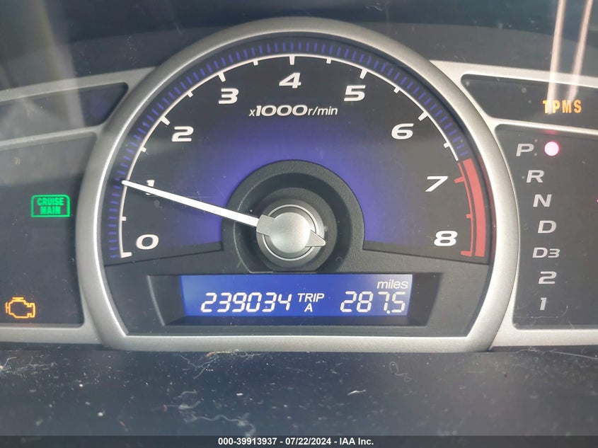 2009 Honda Civic Lx VIN: 19XFA16599E037780 Lot: 39913937