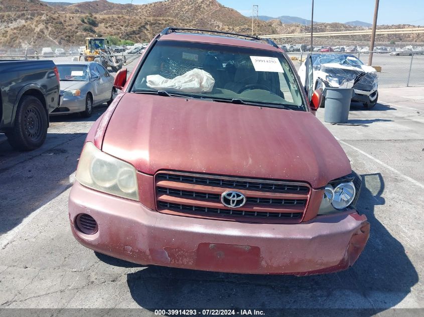 2002 Toyota Highlander V6 VIN: JTEGF21A720046505 Lot: 39914293