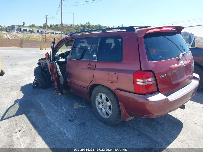 2002 Toyota Highlander V6 VIN: JTEGF21A720046505 Lot: 39914293