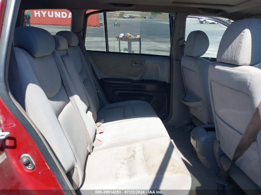 2002 Toyota Highlander V6 VIN: JTEGF21A720046505 Lot: 39914293