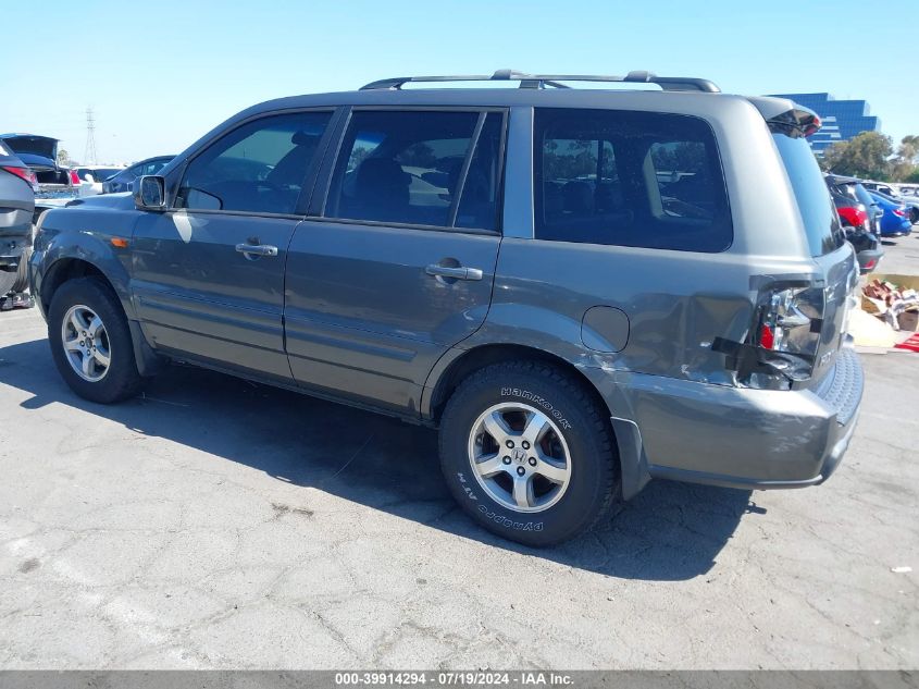 2007 Honda Pilot Ex-L VIN: 2HKYF18737H510381 Lot: 39914294