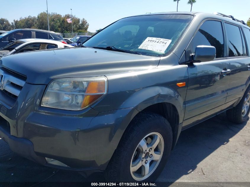 2007 Honda Pilot Ex-L VIN: 2HKYF18737H510381 Lot: 39914294