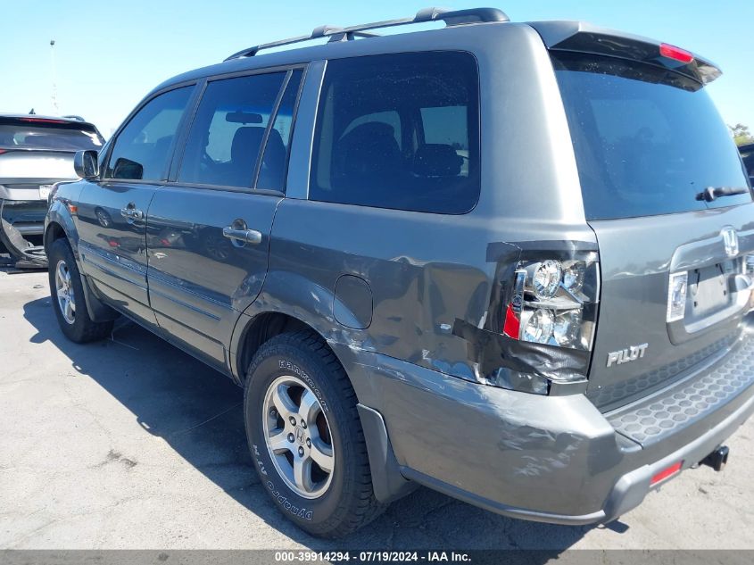 2007 Honda Pilot Ex-L VIN: 2HKYF18737H510381 Lot: 39914294