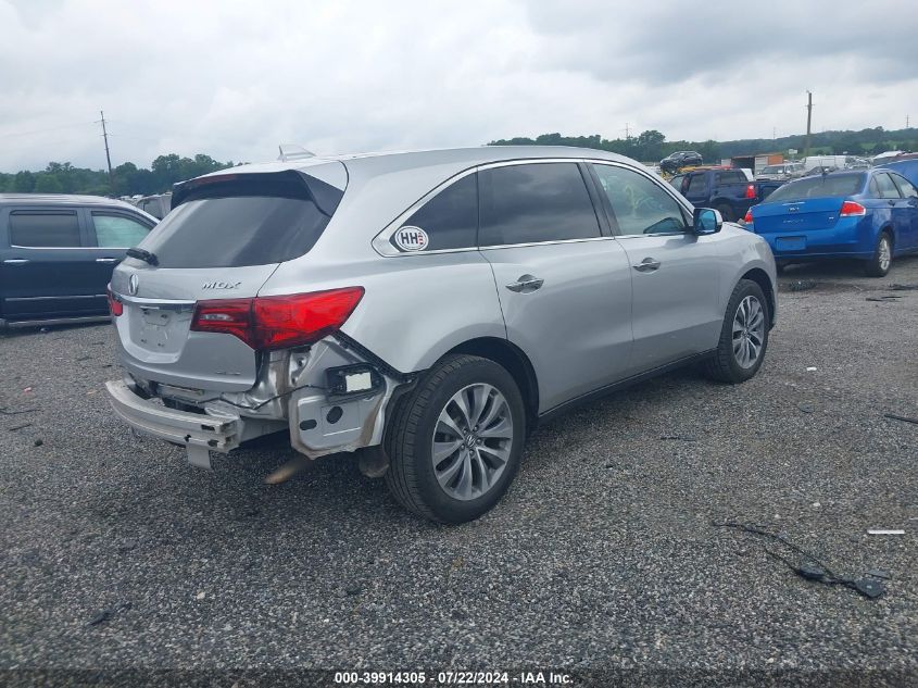 VIN 5FRYD4H4XFB026989 2015 ACURA MDX no.4