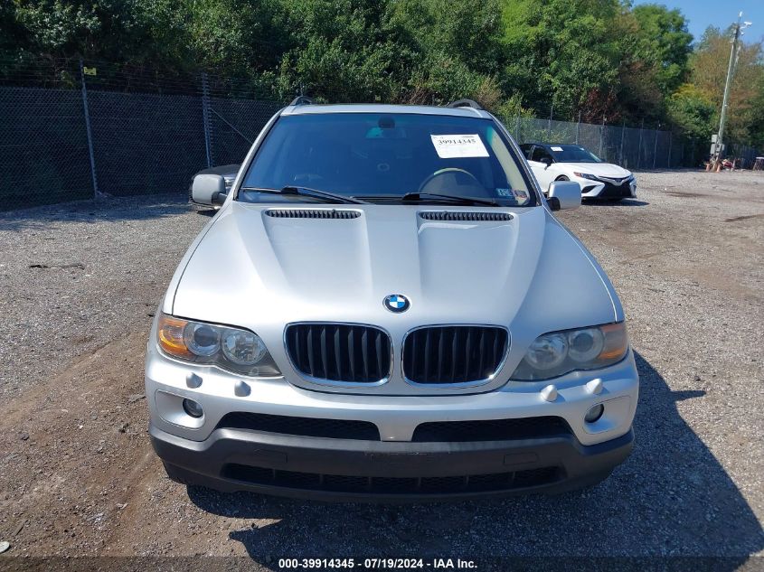 2006 BMW X5 3.0I VIN: 5UXFA13586LY35533 Lot: 39914345