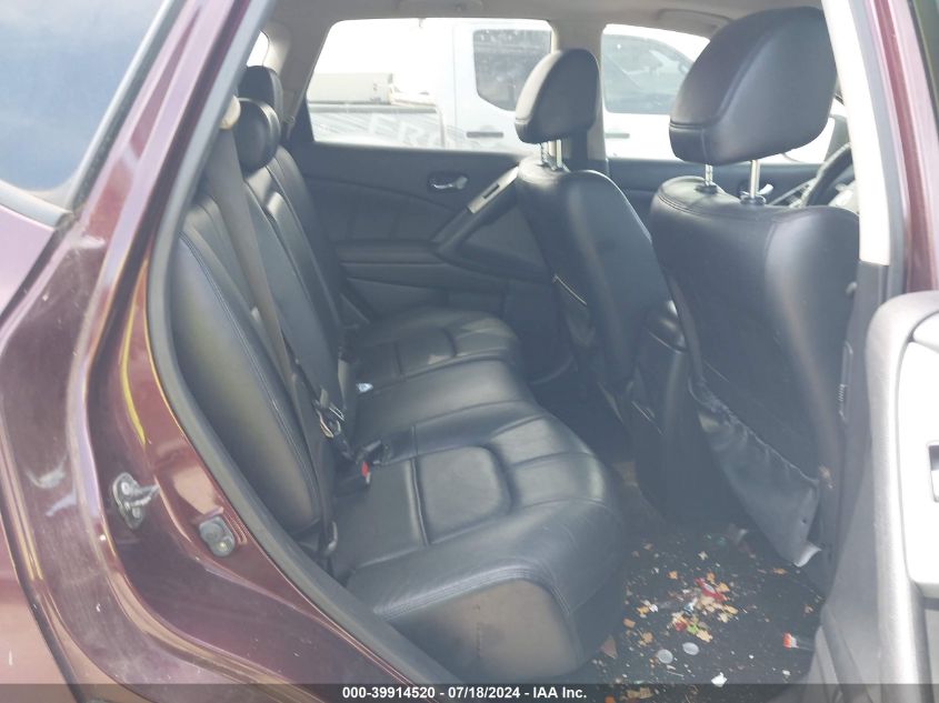 2013 Nissan Murano Sl VIN: JN8AZ1MU6DW205861 Lot: 39914520