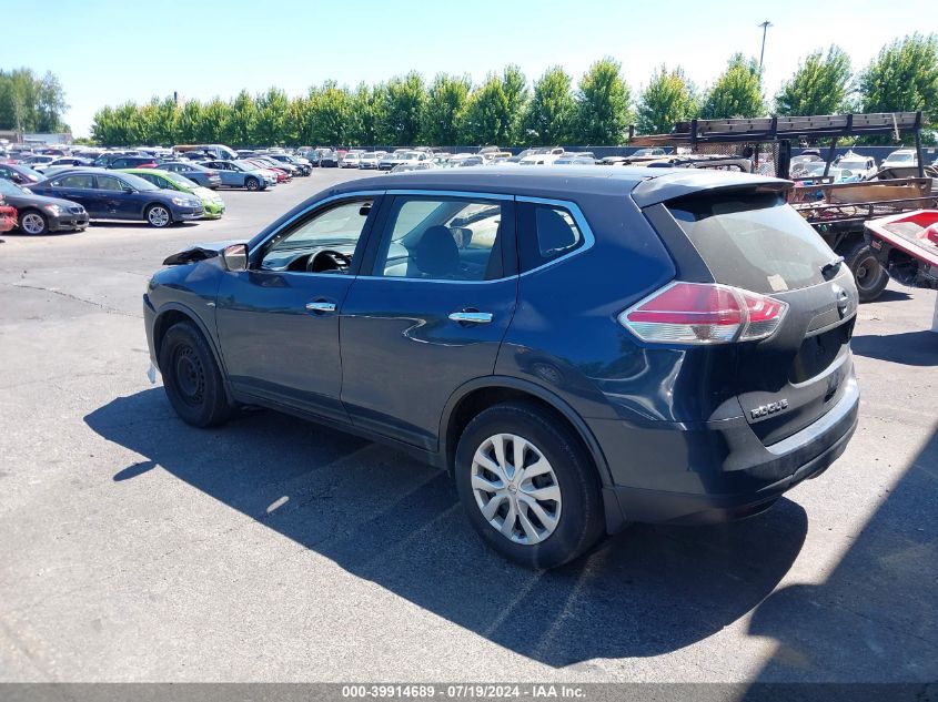 2015 Nissan Rogue S/Sl/Sv VIN: KNMAT2MV4FP56239 Lot: 39914689
