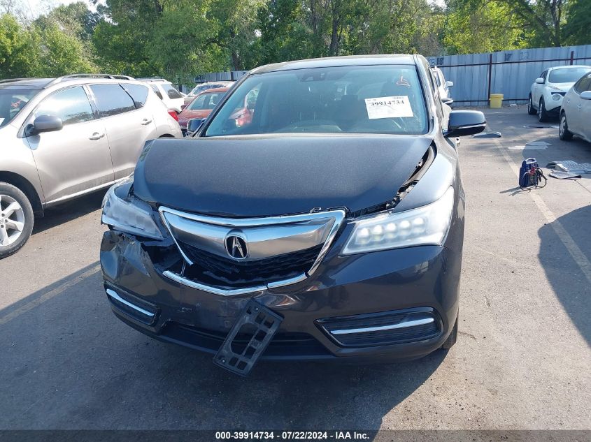 2016 Acura Mdx Technology Acurawatch Plus Packages/Technology Package VIN: 5FRYD4H48GB031318 Lot: 39914734