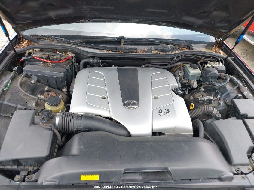 2003 Lexus Ls 430 VIN: JTHBN30F030114339 Lot: 39914819