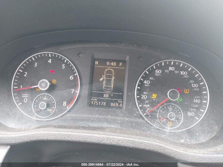 2012 Volkswagen Passat 2.5L Se VIN: 1VWBH7A36CC062487 Lot: 39914864