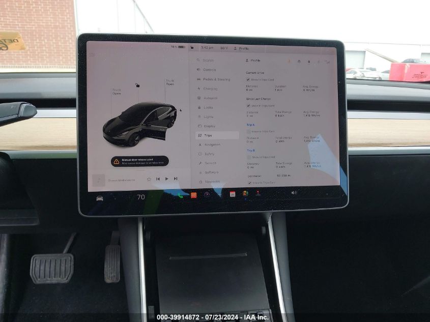 2019 TESLA MODEL 3 LONG RANGE/MID RANGE/STANDARD RANGE/STANDARD RANGE PLUS - 5YJ3E1EA8KF399198