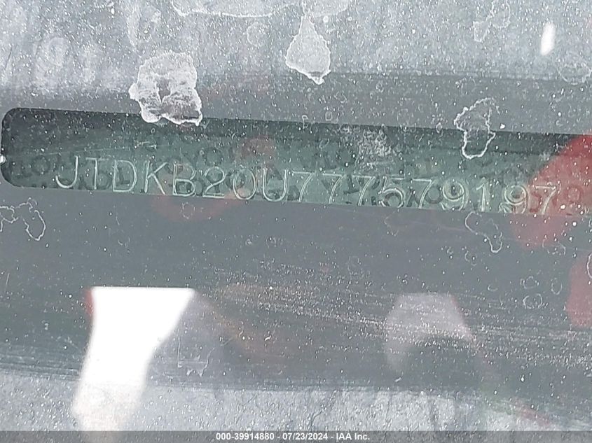 2007 Toyota Prius VIN: JTDKB20U777579197 Lot: 39914880