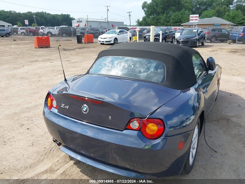 2004 BMW Z4 2.5I VIN: 4USBT33514LS49446 Lot: 39914985