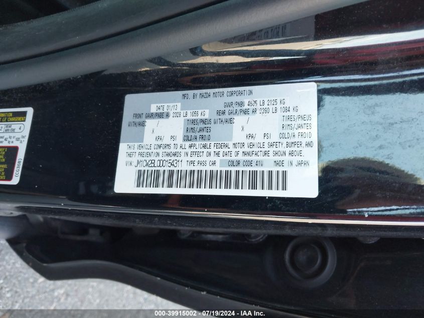 2013 Mazda Mazda5 Sport VIN: JM1CW2BL0D0154311 Lot: 39915002