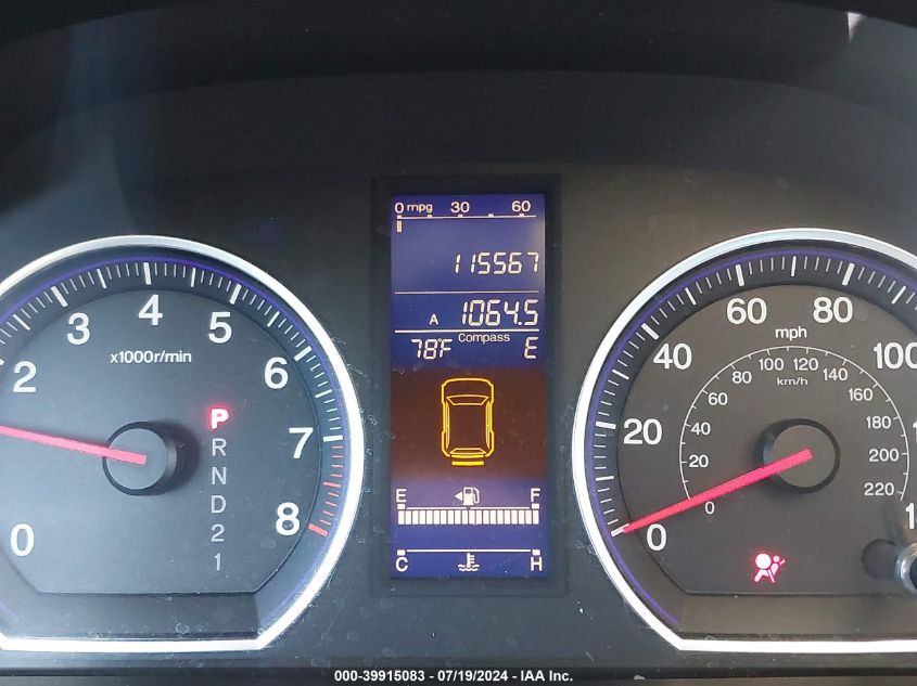 2010 Honda Cr-V Ex-L VIN: JHLRE3H79AC001873 Lot: 39915083