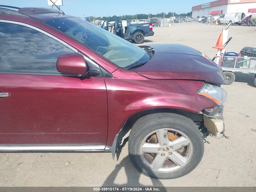 2007 Nissan Murano Sl VIN: JN8AZ08T37W518978 Lot: 39915174