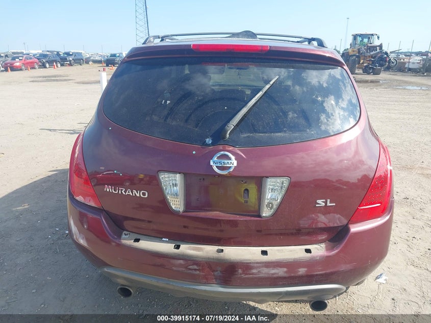 2007 Nissan Murano Sl VIN: JN8AZ08T37W518978 Lot: 39915174