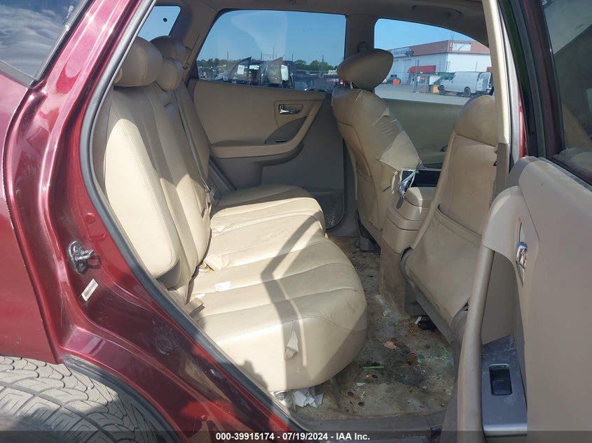 2007 Nissan Murano Sl VIN: JN8AZ08T37W518978 Lot: 39915174