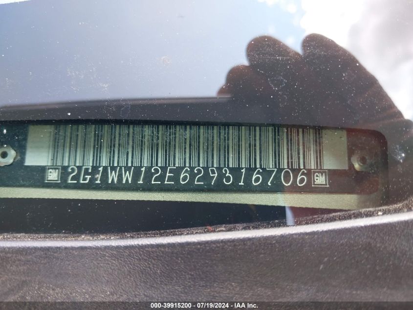 2002 Chevrolet Monte Carlo Ls VIN: 2G1WW12E629316706 Lot: 39915200