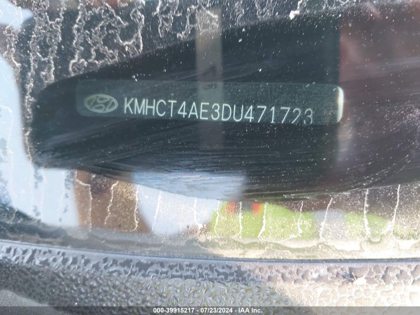 2013 Hyundai Accent Gls VIN: KMHCT4AE3DU471723 Lot: 39915217