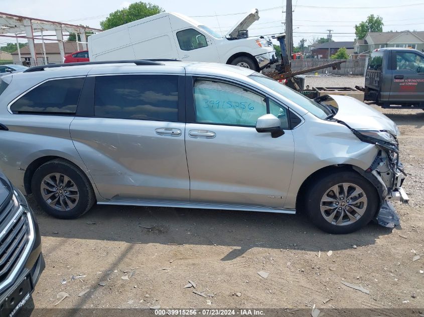 2021 Toyota Sienna Le VIN: 5TDKRKEC9MS068586 Lot: 39915256