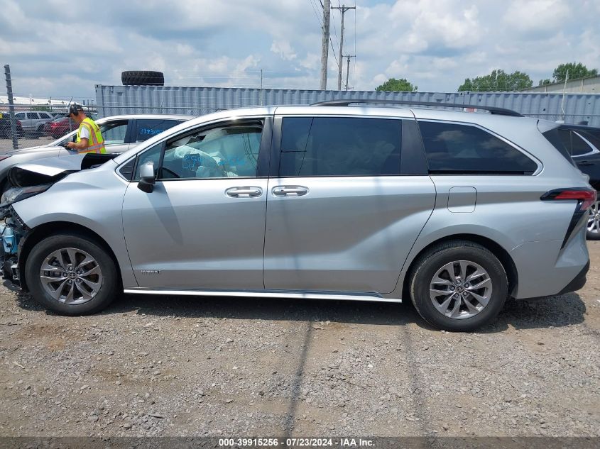 2021 Toyota Sienna Le VIN: 5TDKRKEC9MS068586 Lot: 39915256