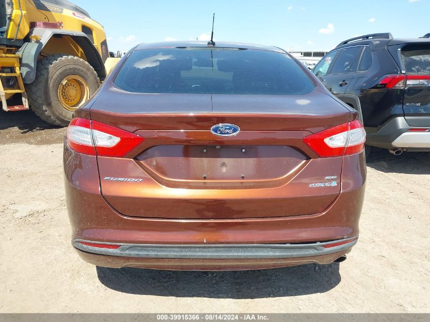 2015 Ford Fusion Hybrid Se VIN: 3FA6P0LU8FR265848 Lot: 39915366